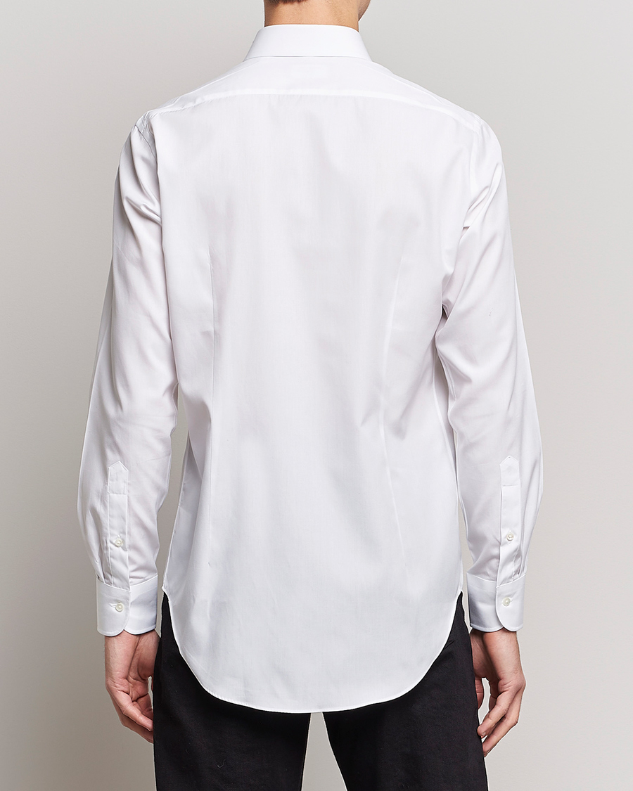 Herr | Skjortor | Kamakura Shirts | Slim Fit Broadcloth Shirt White