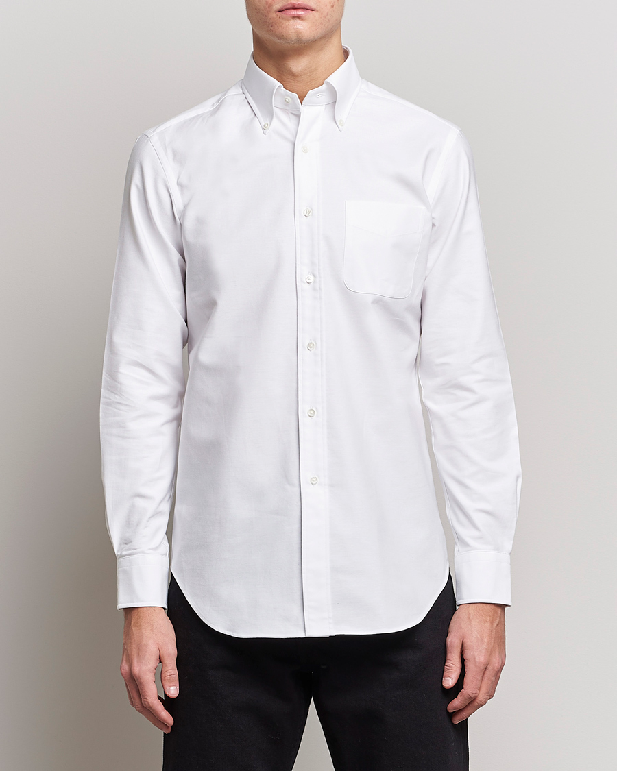 Herr | Japanese Department | Kamakura Shirts | Slim Fit Oxford BD Shirt White