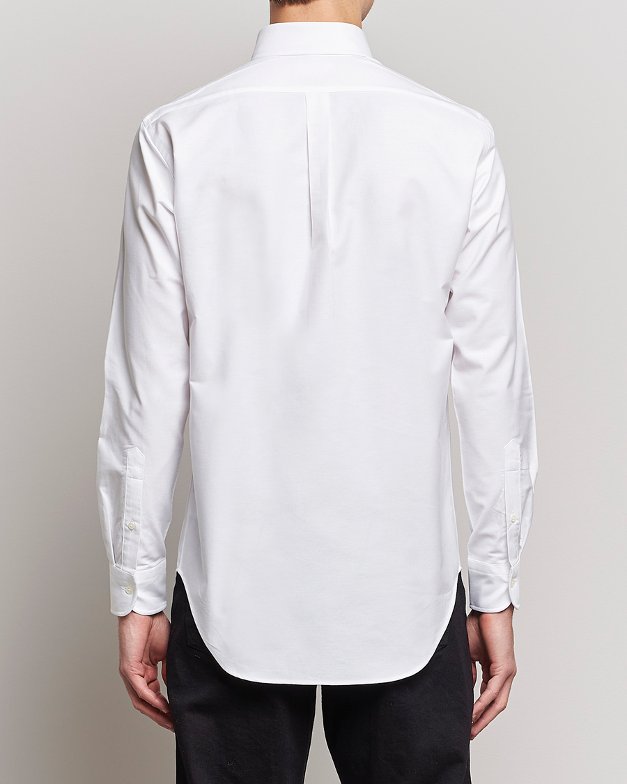 Herr | Skjortor | Kamakura Shirts | Slim Fit Oxford BD Shirt White