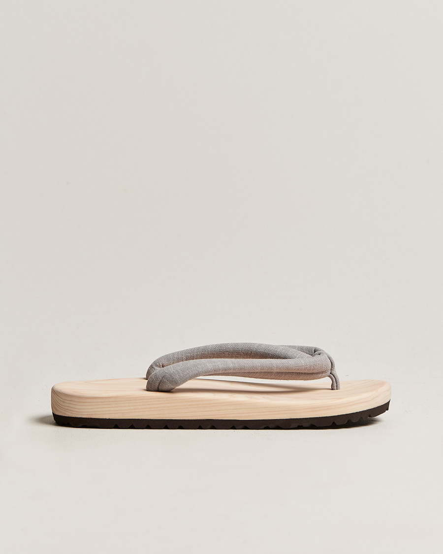 Herr | Beams Japan Wooden Geta Sandals Light Grey | Beams Japan | Wooden Geta Sandals Light Grey