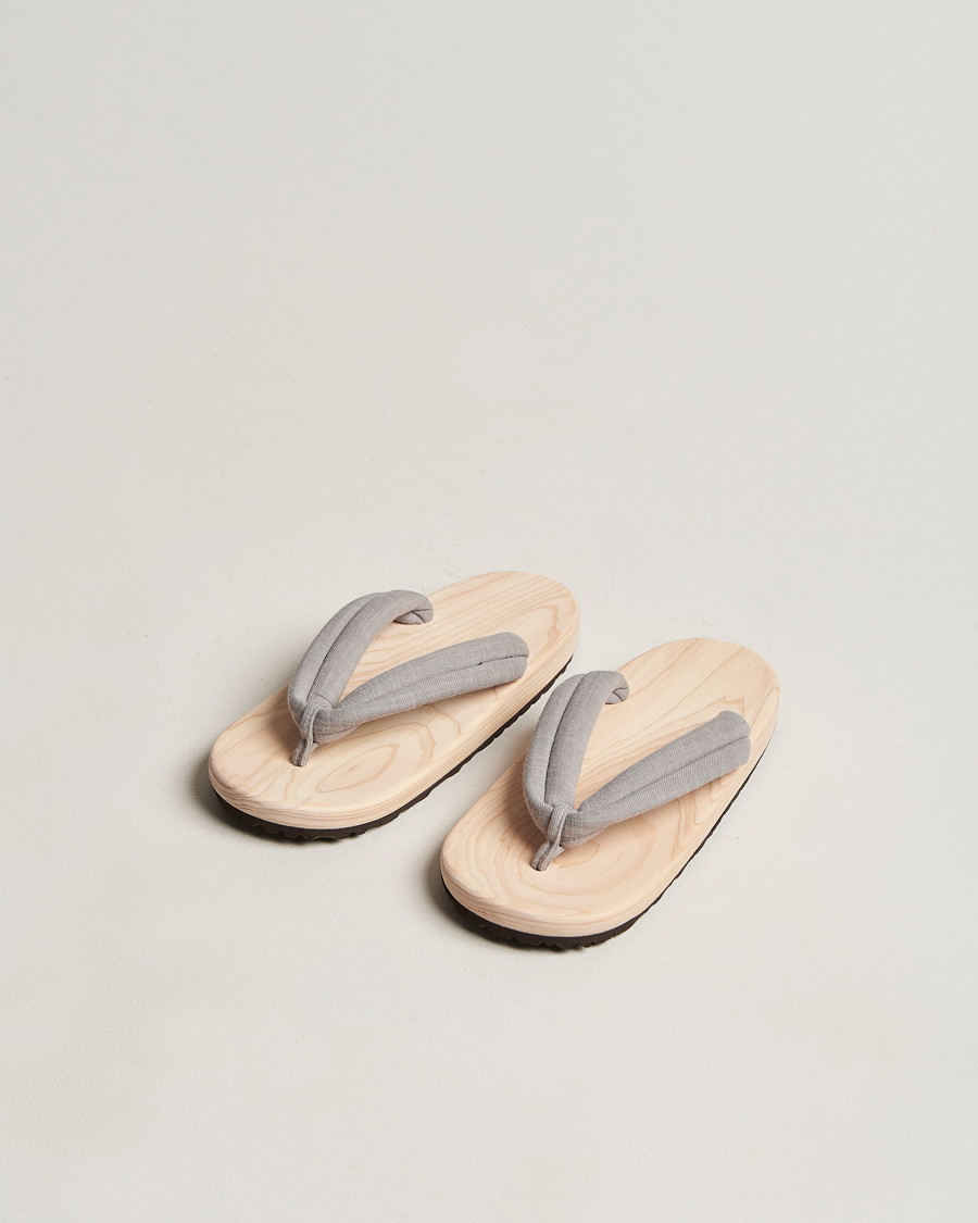 Herr | Sandaler & Tofflor | Beams Japan | Wooden Geta Sandals Light Grey