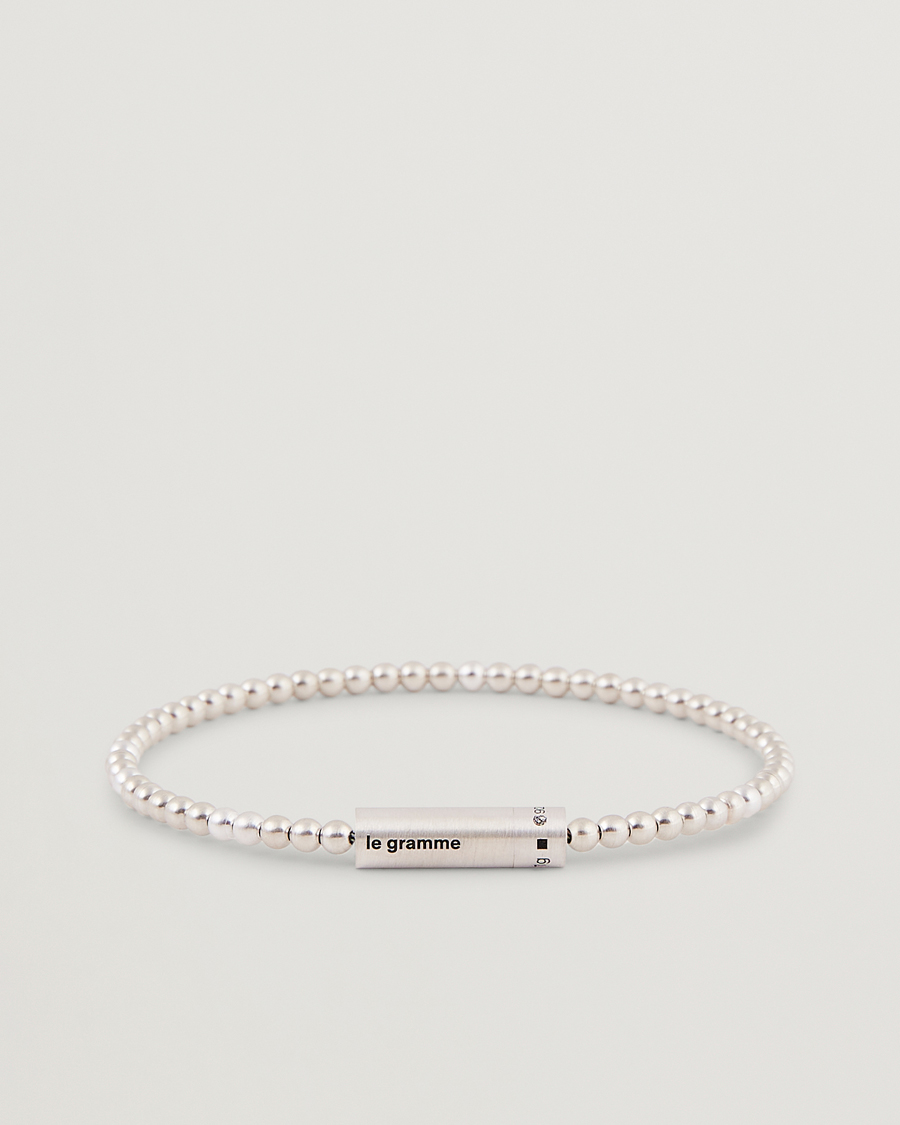 Herr | LE GRAMME Beads Bracelet Brushed Sterling Silver 11g | LE GRAMME | Beads Bracelet Brushed Sterling Silver 11g