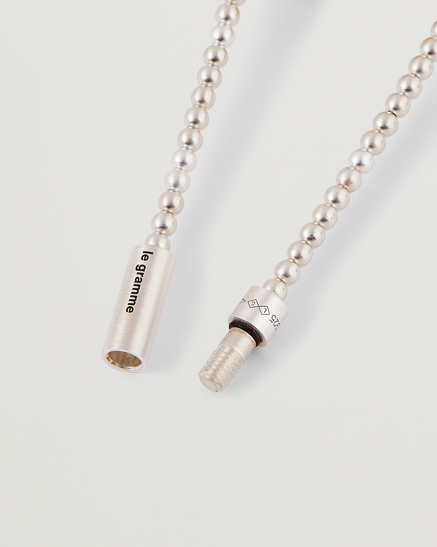 Herr | LE GRAMME Beads Bracelet Brushed Sterling Silver 11g | LE GRAMME | Beads Bracelet Brushed Sterling Silver 11g
