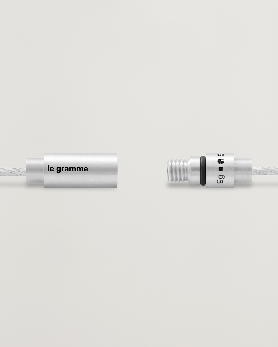 Herr | LE GRAMME Triptych Cable Bracelet Brushed Sterling Silver 9g | LE GRAMME | Triptych Cable Bracelet Brushed Sterling Silver 9g