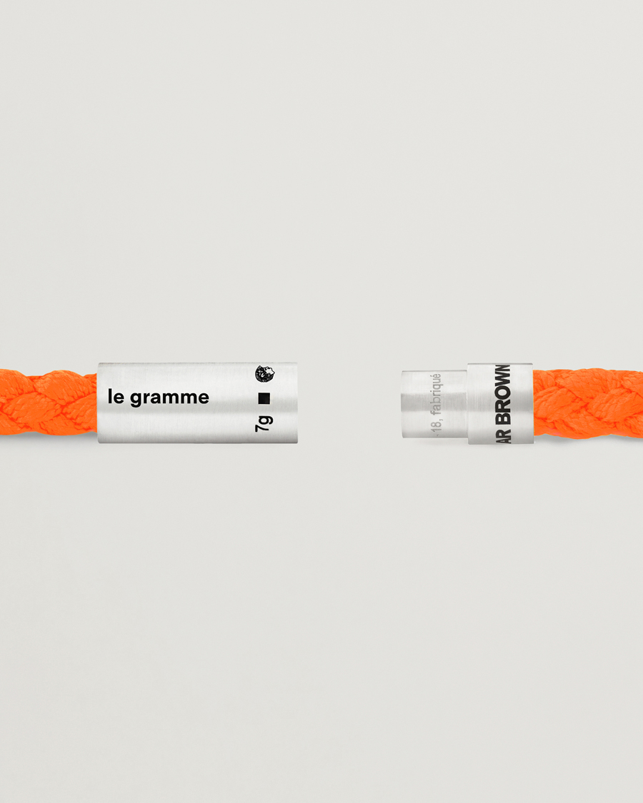 Herr | LE GRAMME | LE GRAMME | X Orlebar Brown Nato Bracelet Orange/Sterling Silver