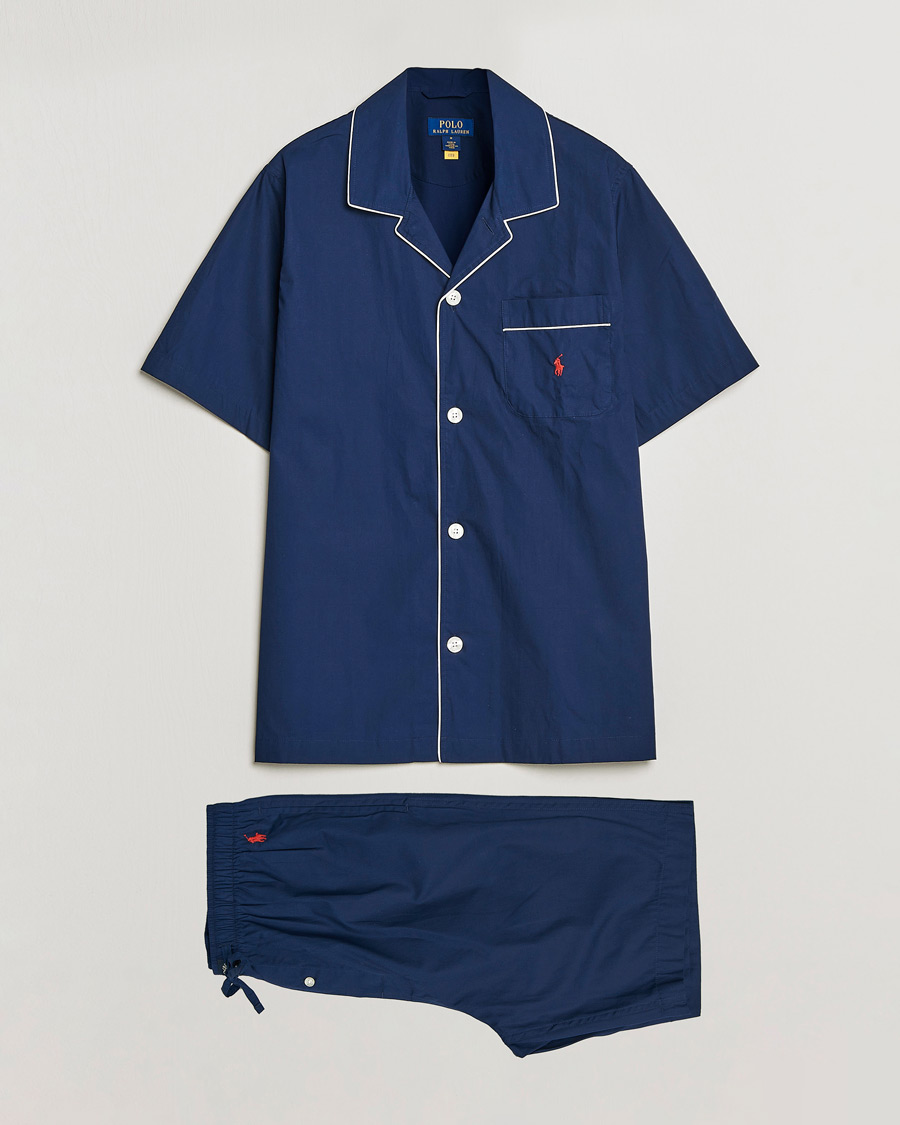 Herr | Polo Ralph Lauren Short Sleeve Pyjama Set Solid Navy | Polo Ralph Lauren | Short Sleeve Pyjama Set Solid Navy