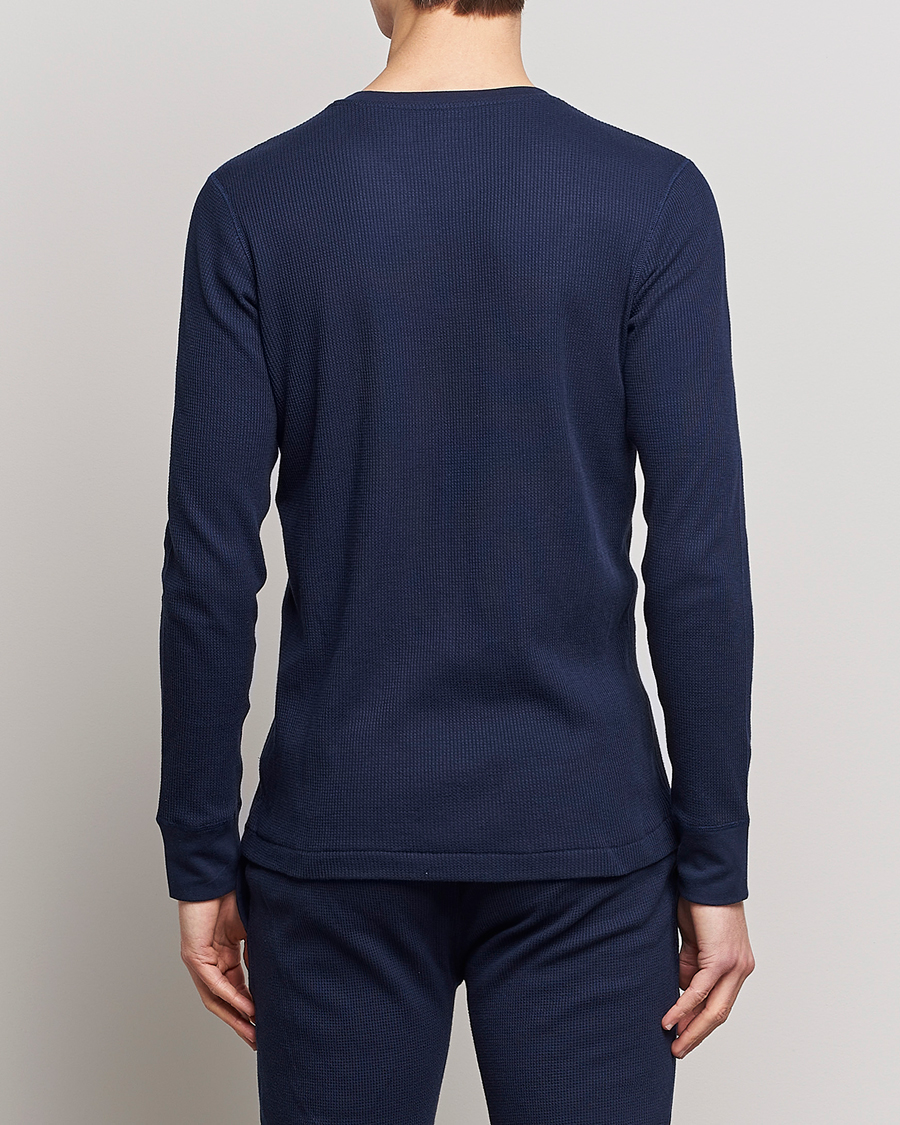 Herr | T-Shirts | Polo Ralph Lauren | Waffle Long Sleeve Crew Neck Cruise Navy