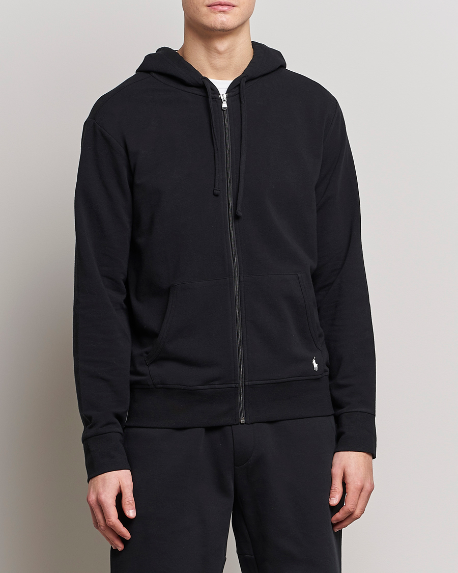 Herr |  | Polo Ralph Lauren | Cotton Jersey Long Sleeve Hoodie Polo Black