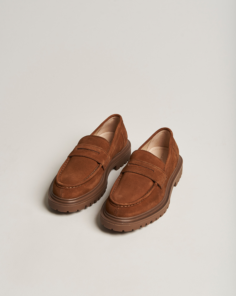 Herr | Mockaskor | GANT | Jackmote Suede Loafer Cognac