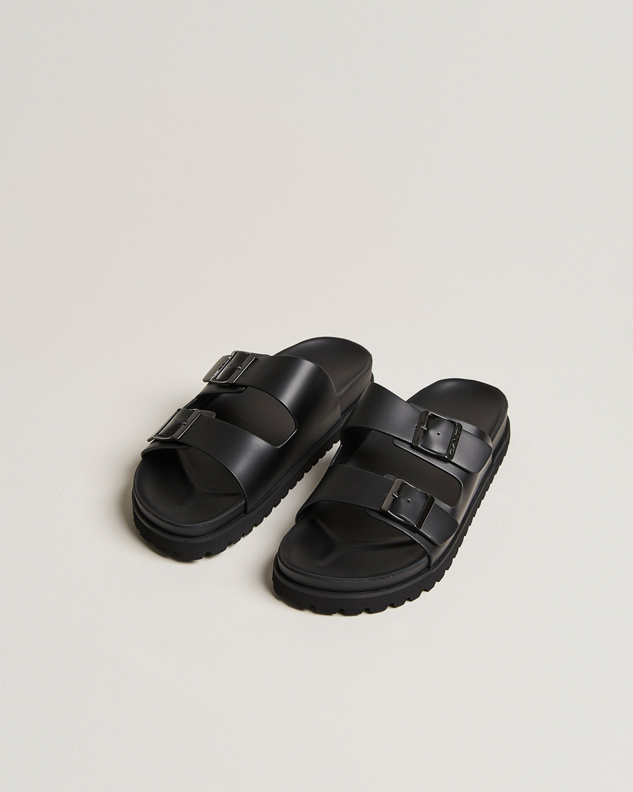 GANT Primapal Leather Sandal Black Herr Care of Carl