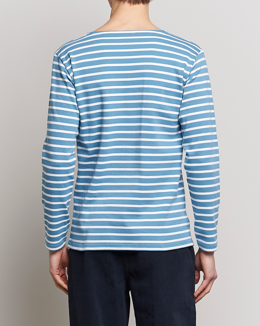 Herr | T-Shirts | Armor-lux | Houat Héritage Stripe Longsleeve T-shirt Blue/Blanc
