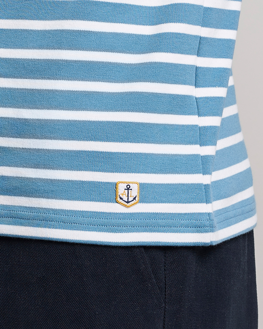 Herr | T-Shirts | Armor-lux | Houat Héritage Stripe Longsleeve T-shirt Blue/Blanc