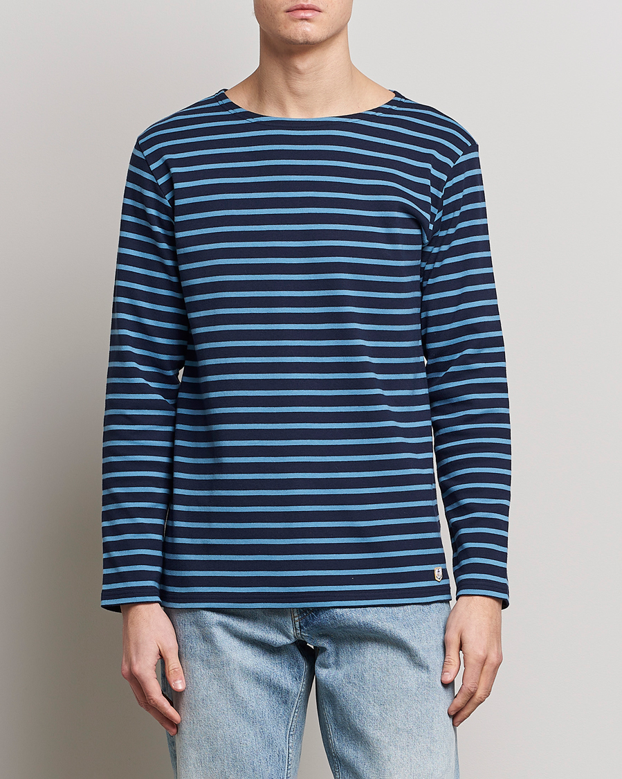 Herr | T-Shirts | Armor-lux | Houat Héritage Stripe Longsleeve T-shirt Marine Deep/St Lo