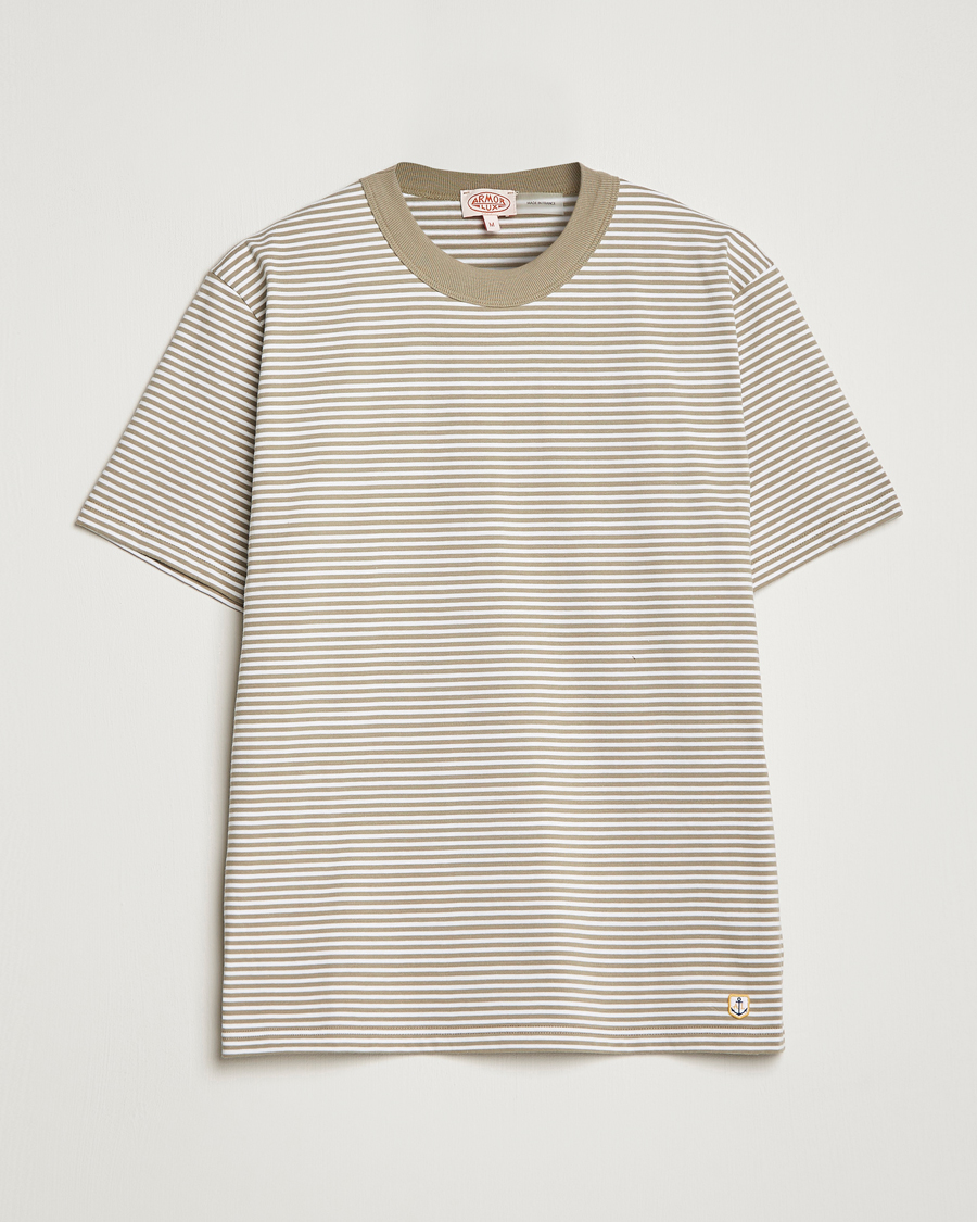 Herr | T-Shirts | Armor-lux | Héritage Stripe T-Shirt Blanc/Argile