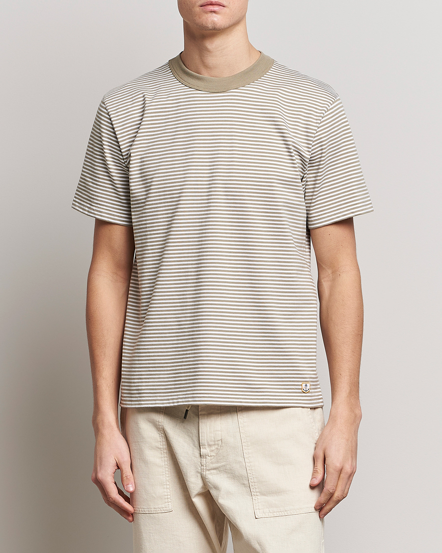 Herr | T-Shirts | Armor-lux | Héritage Stripe T-Shirt Blanc/Argile
