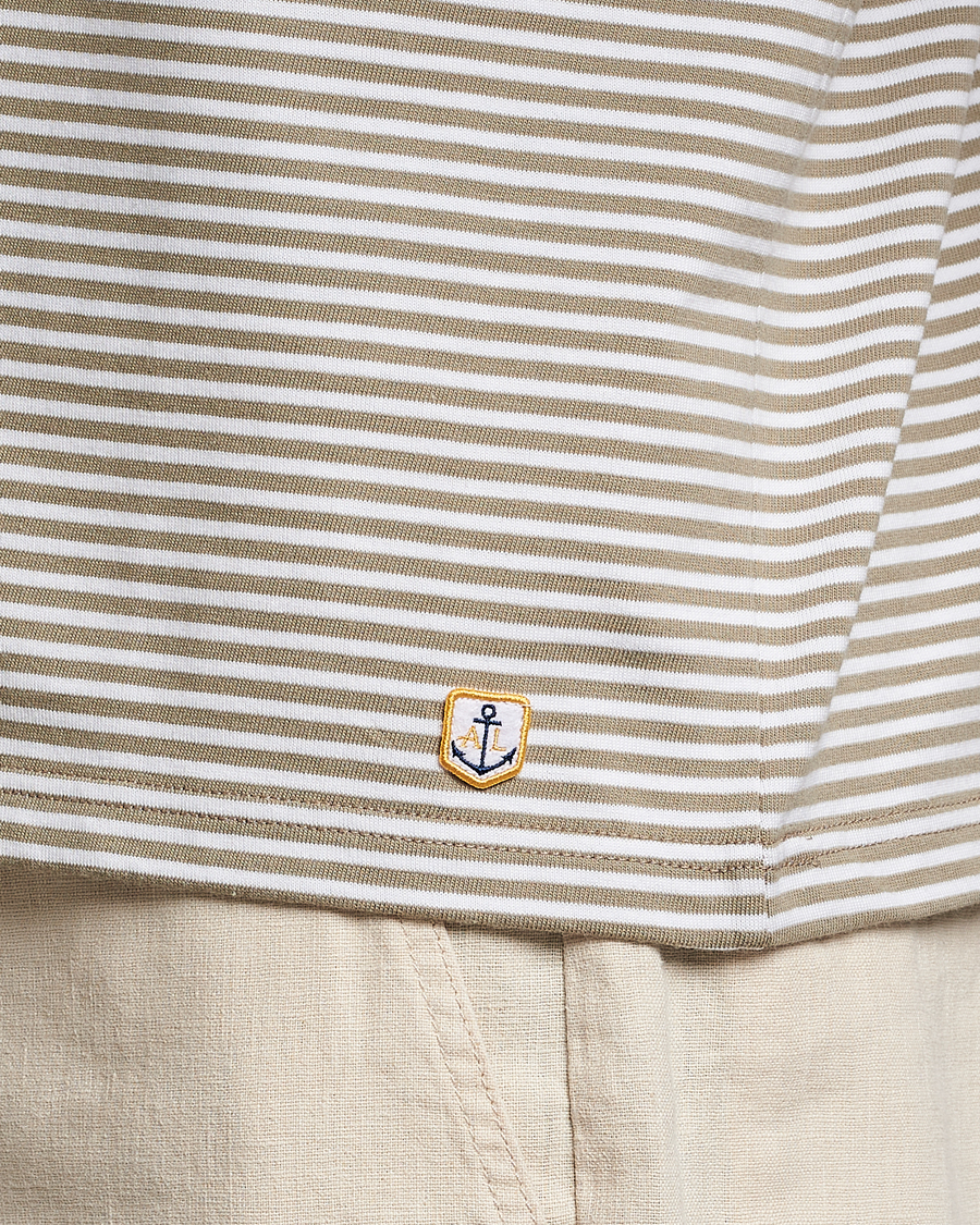 Herr | T-Shirts | Armor-lux | Héritage Stripe T-Shirt Blanc/Argile