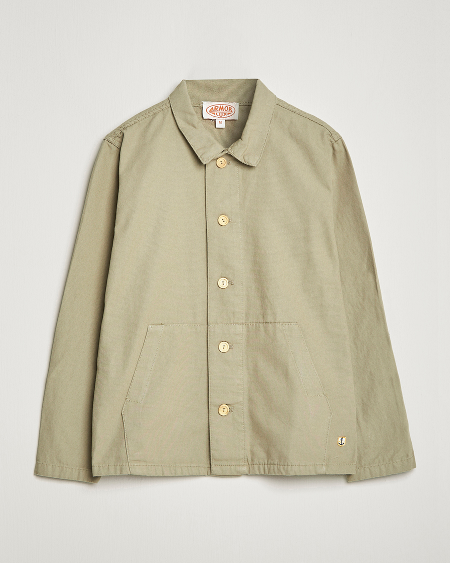 Herr | Skjortor | Armor-lux | Veste Pecheur Heritage Overshirt Argile