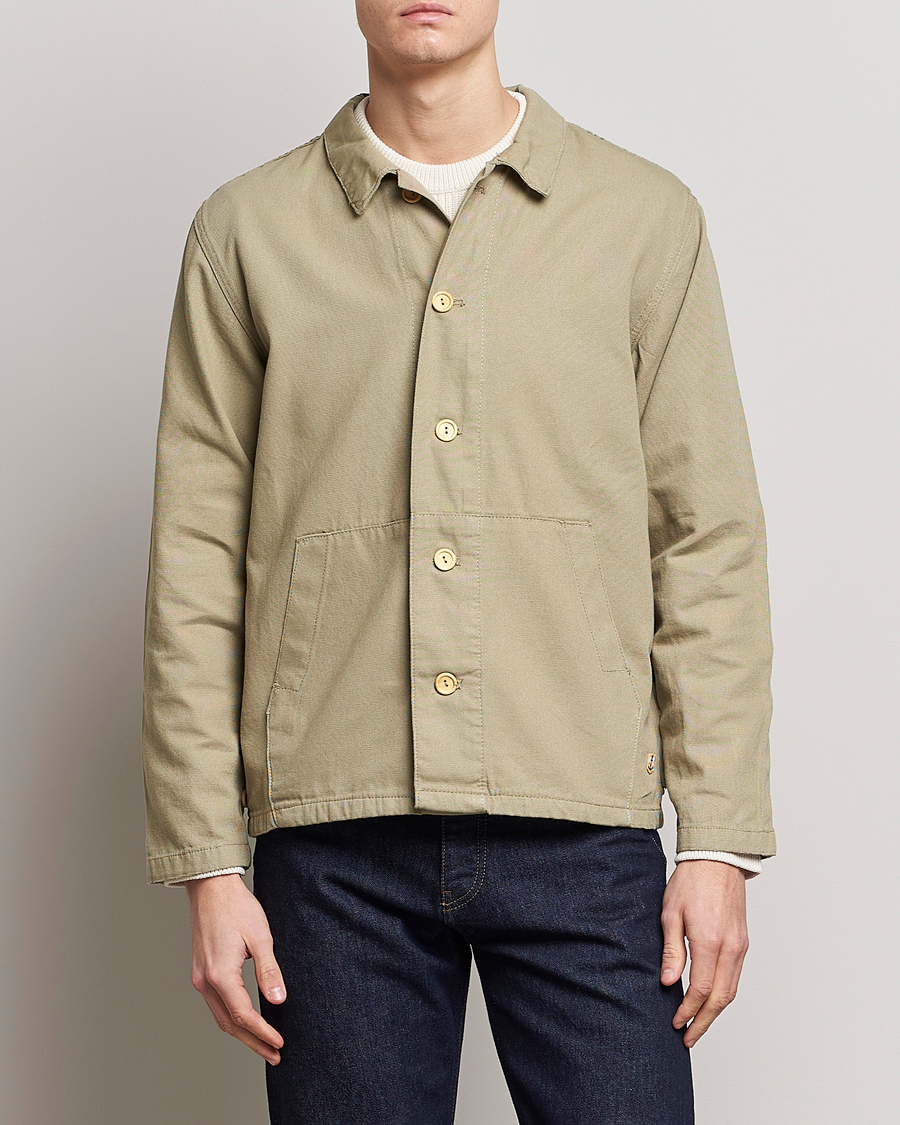 Herr | Skjortor | Armor-lux | Veste Pecheur Heritage Overshirt Argile