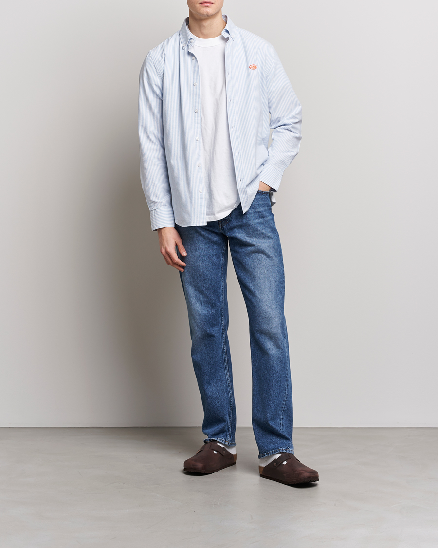 Herr | Skjortor | Armor-lux | Chemise Oxford Shirt Blue/Milk