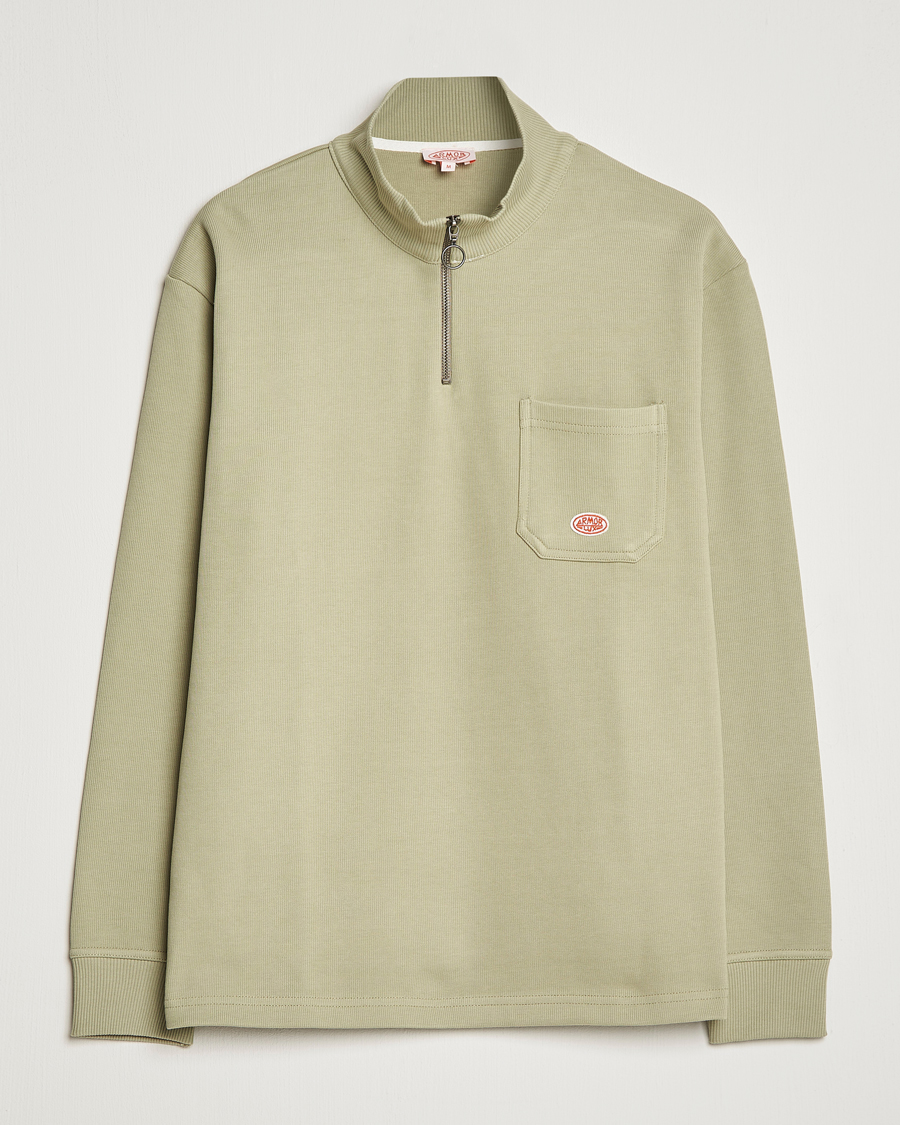 Herr | Tröjor | Armor-lux | Camionneur Cotton Half Zip Sweater Argile