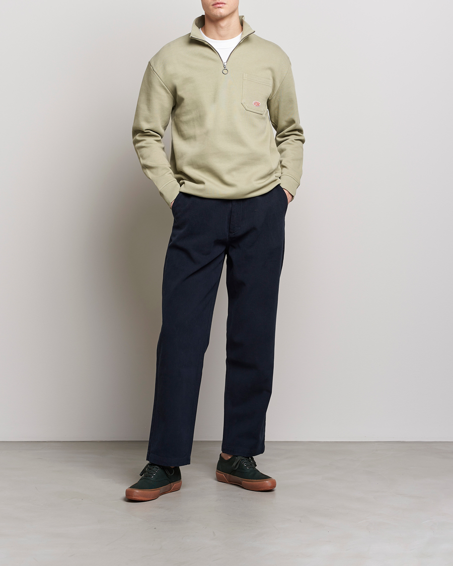 Herr | Tröjor | Armor-lux | Camionneur Cotton Half Zip Sweater Argile
