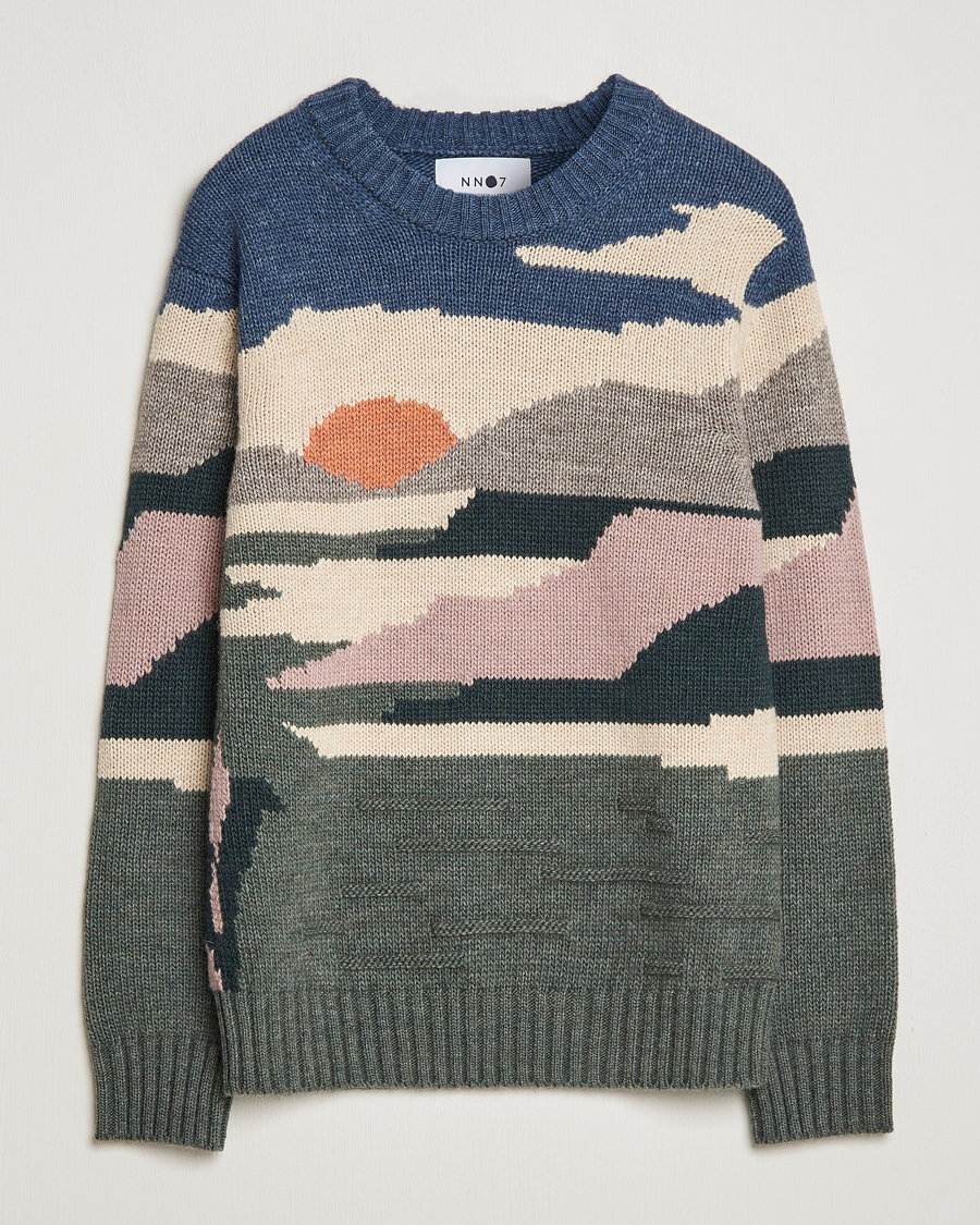 Herr | Tröjor | NN07 | Jason Sunset Knitted Sweater Multi