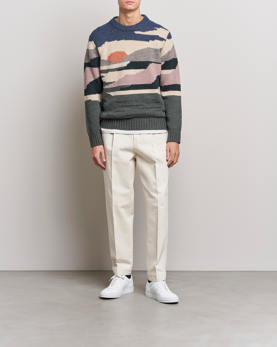 Herr | Tröjor | NN07 | Jason Sunset Knitted Sweater Multi
