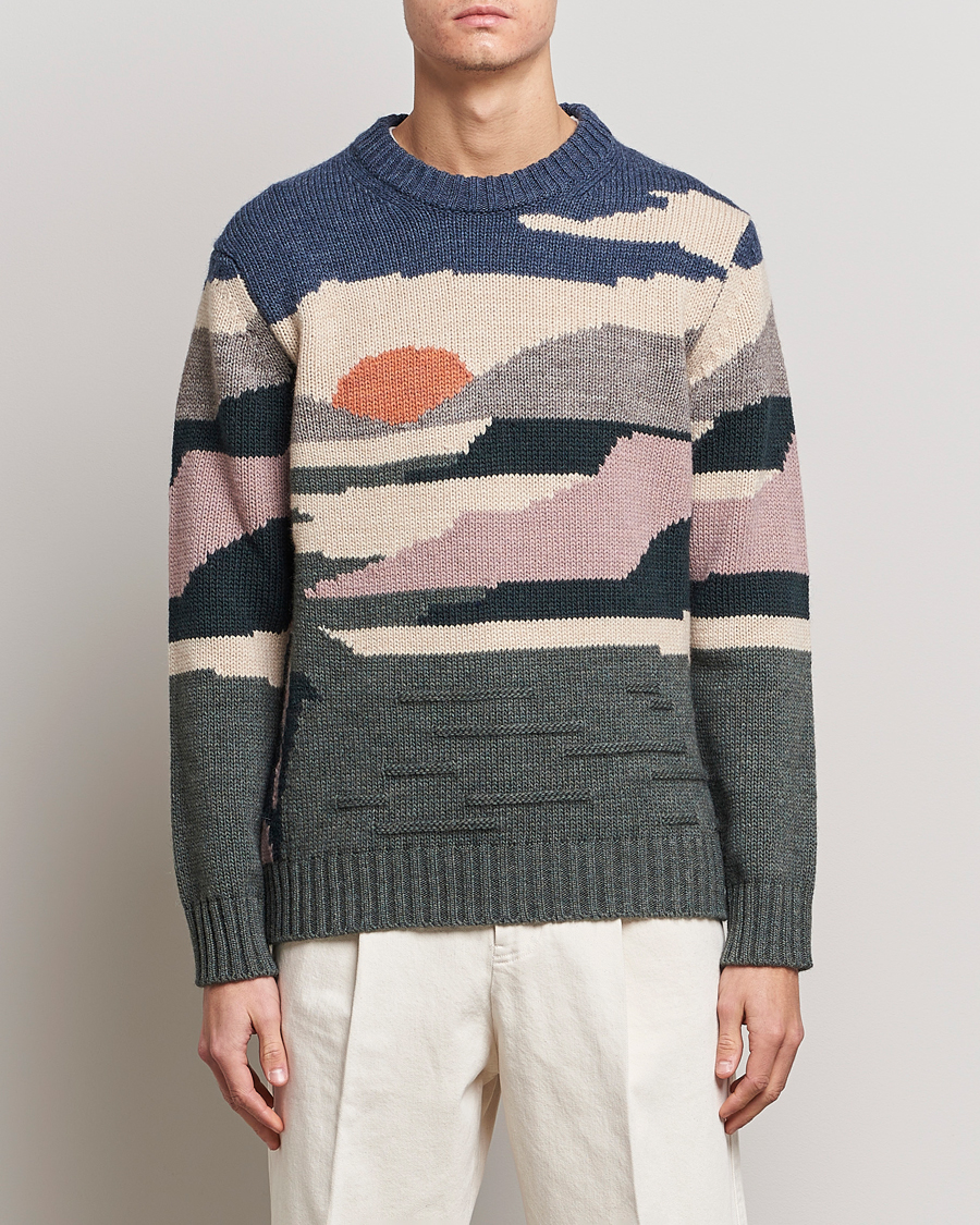 Herr | Tröjor | NN07 | Jason Sunset Knitted Sweater Multi