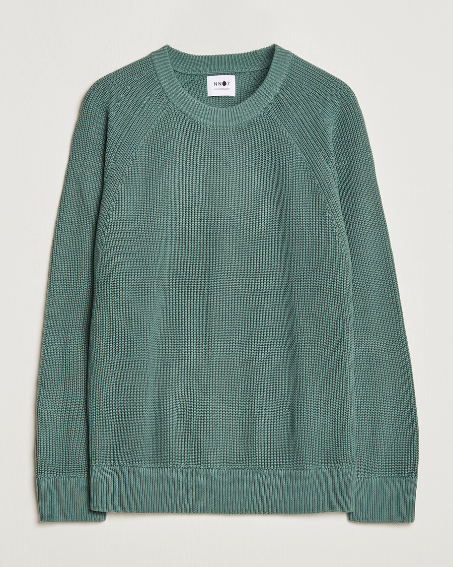 Herr | Tröjor | NN07 | Jacobo Cotton Knitted Sweater Forest Mint