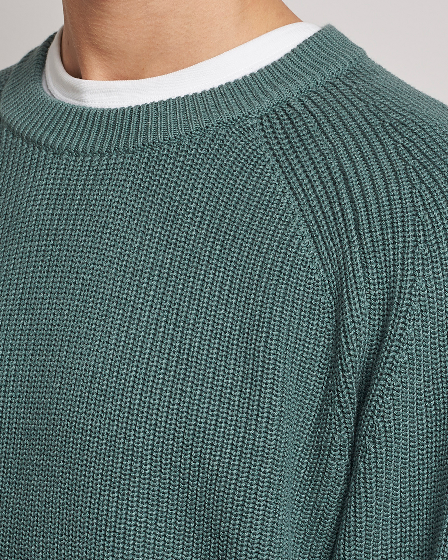 Herr | Tröjor | NN07 | Jacobo Cotton Knitted Sweater Forest Mint