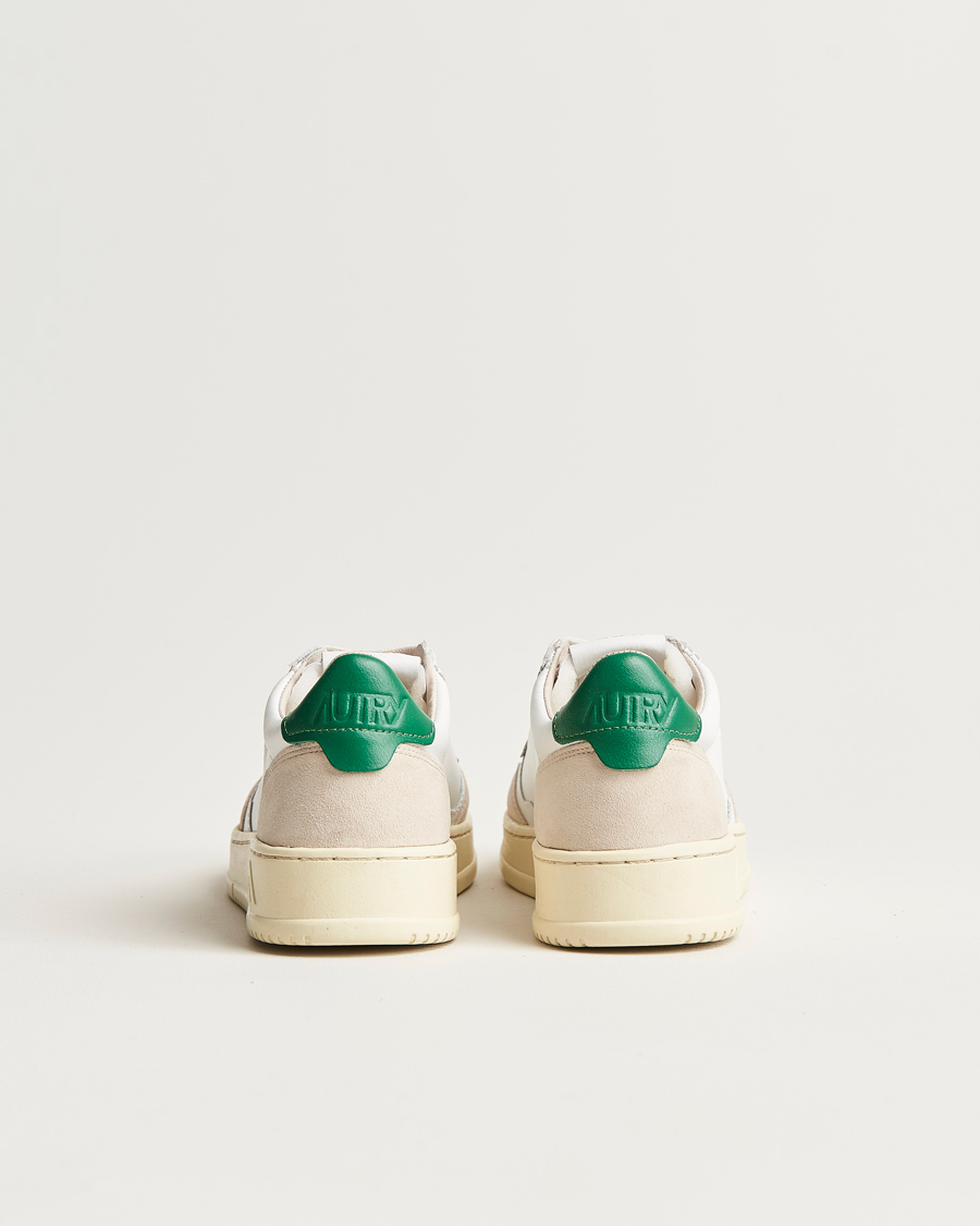 Herr | Autry Medalist Low Leather/Suede Sneaker White/Green | Autry | Medalist Low Leather/Suede Sneaker White/Green