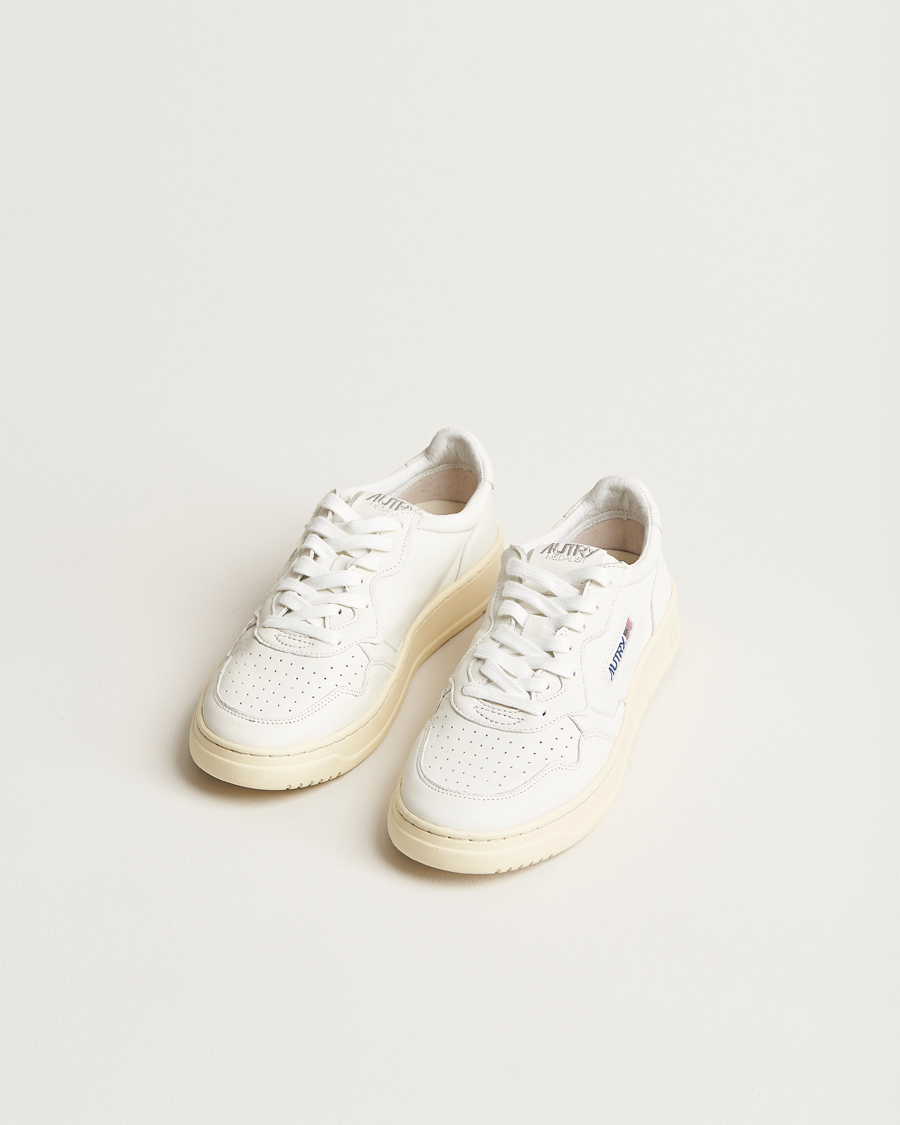 Herr |  | Autry | Medalist Low Super Soft Goat Leather Sneaker White