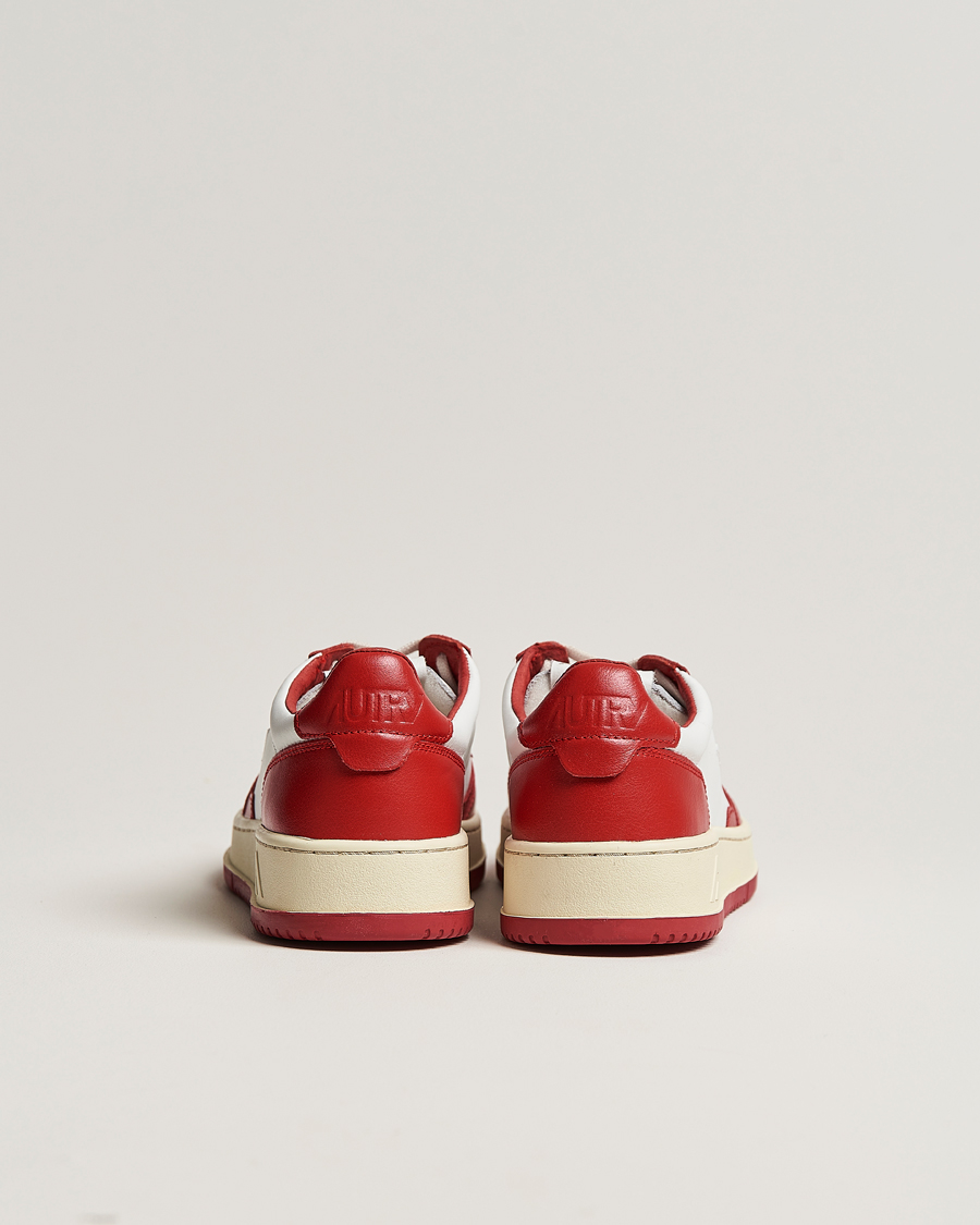 Herr | Autry Medalist Low Bicolor Leather Sneaker Red | Autry | Medalist Low Bicolor Leather Sneaker Red