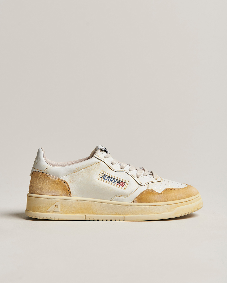 Herr | Autry Super Vintage Low Leather/Suede Sneaker Leat White | Autry | Super Vintage Low Leather/Suede Sneaker Leat White