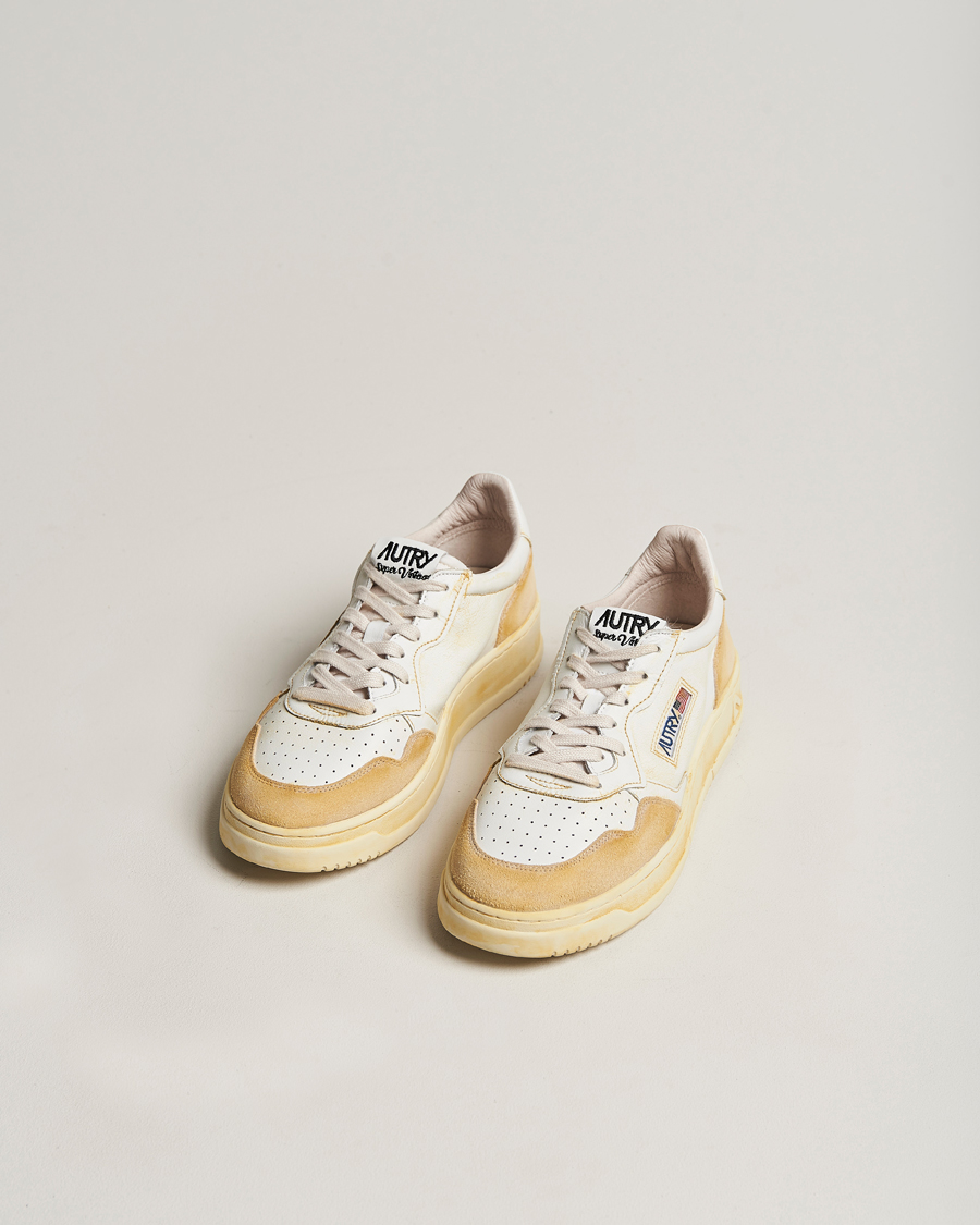 Herr | Autry Super Vintage Low Leather/Suede Sneaker Leat White | Autry | Super Vintage Low Leather/Suede Sneaker Leat White
