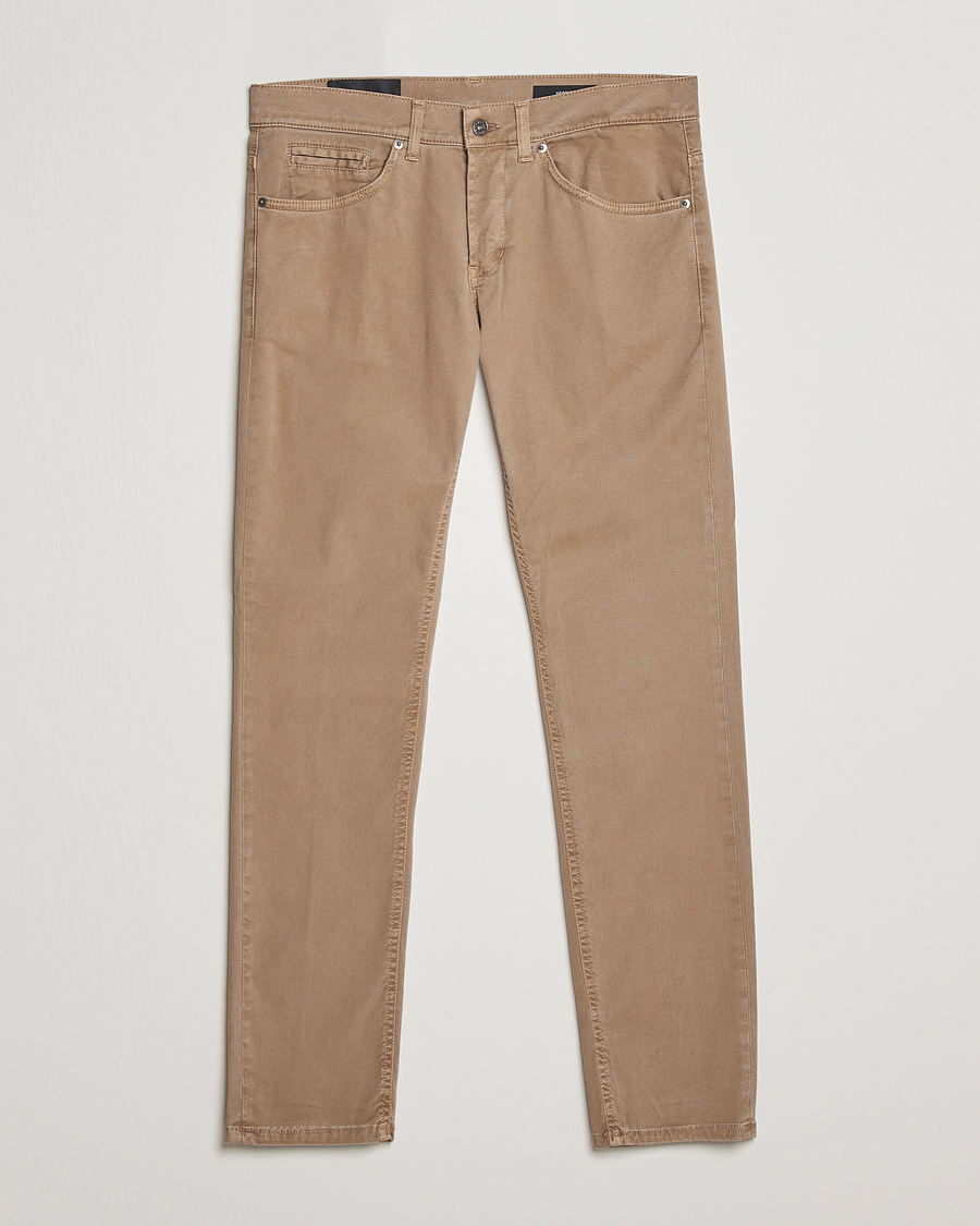 Herr | Byxor | Dondup | George Gabardine 5-Pocket Khaki