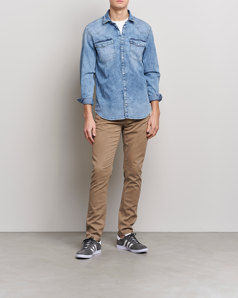 Herr | Byxor | Dondup | George Gabardine 5-Pocket Khaki