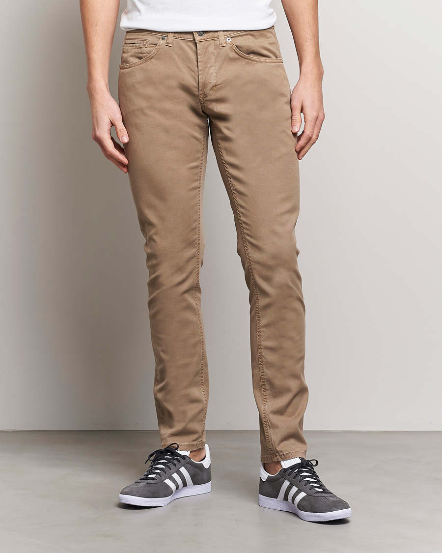 Herr | Byxor | Dondup | George Gabardine 5-Pocket Khaki