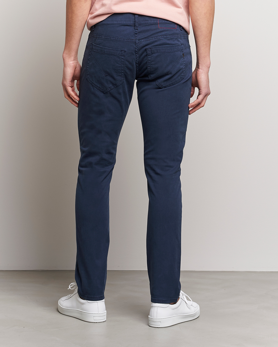 Herr | Byxor | Dondup | George Gabardine 5-Pocket Navy