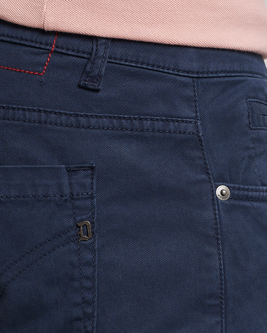 Herr | Byxor | Dondup | George Gabardine 5-Pocket Navy