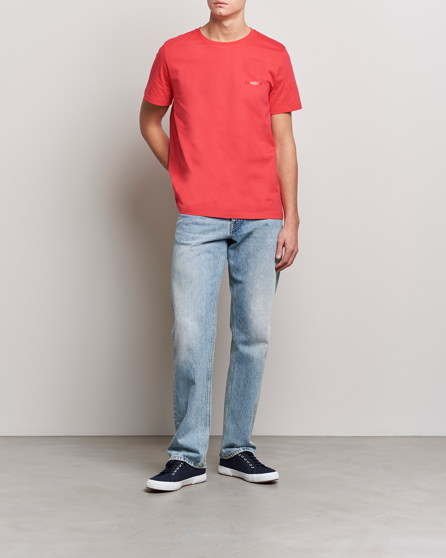 Herr | T-Shirts | Dondup | Crew Neck Tee Coral