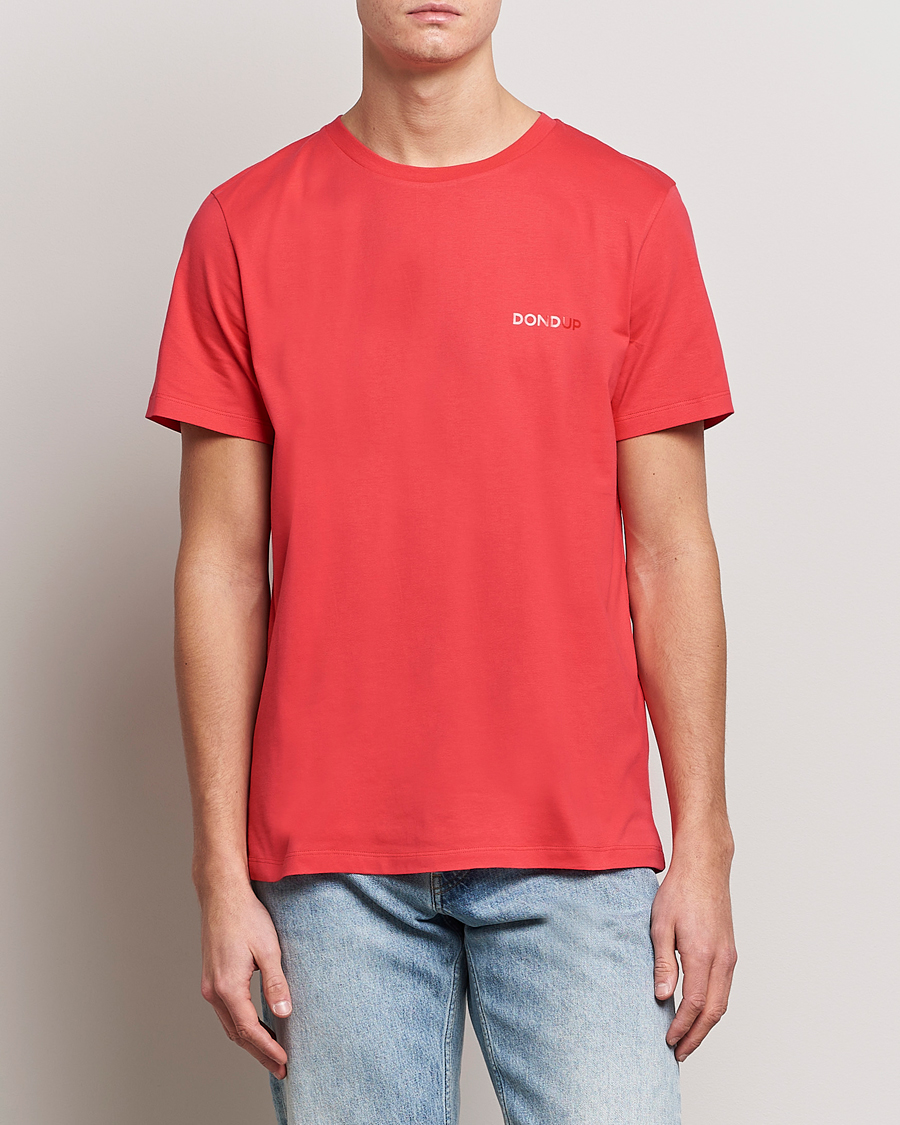 Herr | T-Shirts | Dondup | Crew Neck Tee Coral