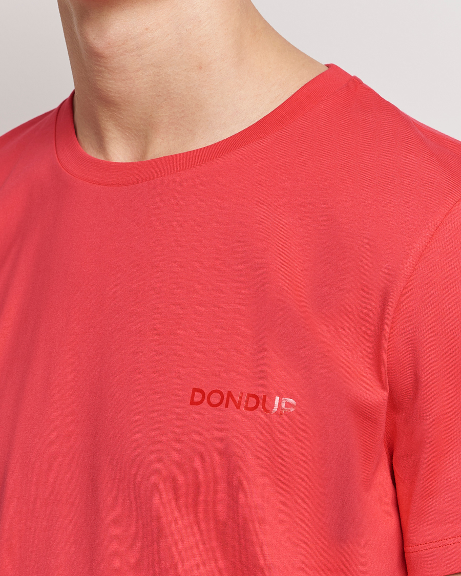 Herr | T-Shirts | Dondup | Crew Neck Tee Coral