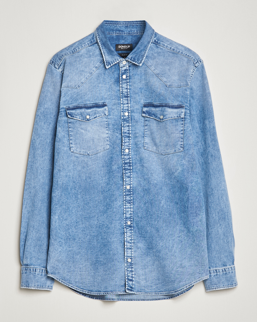 Herr | Skjortor | Dondup | Denim Shirt Light Blue