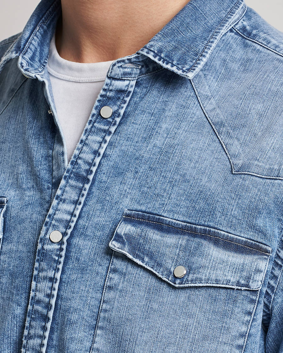 Herr | Skjortor | Dondup | Denim Shirt Light Blue