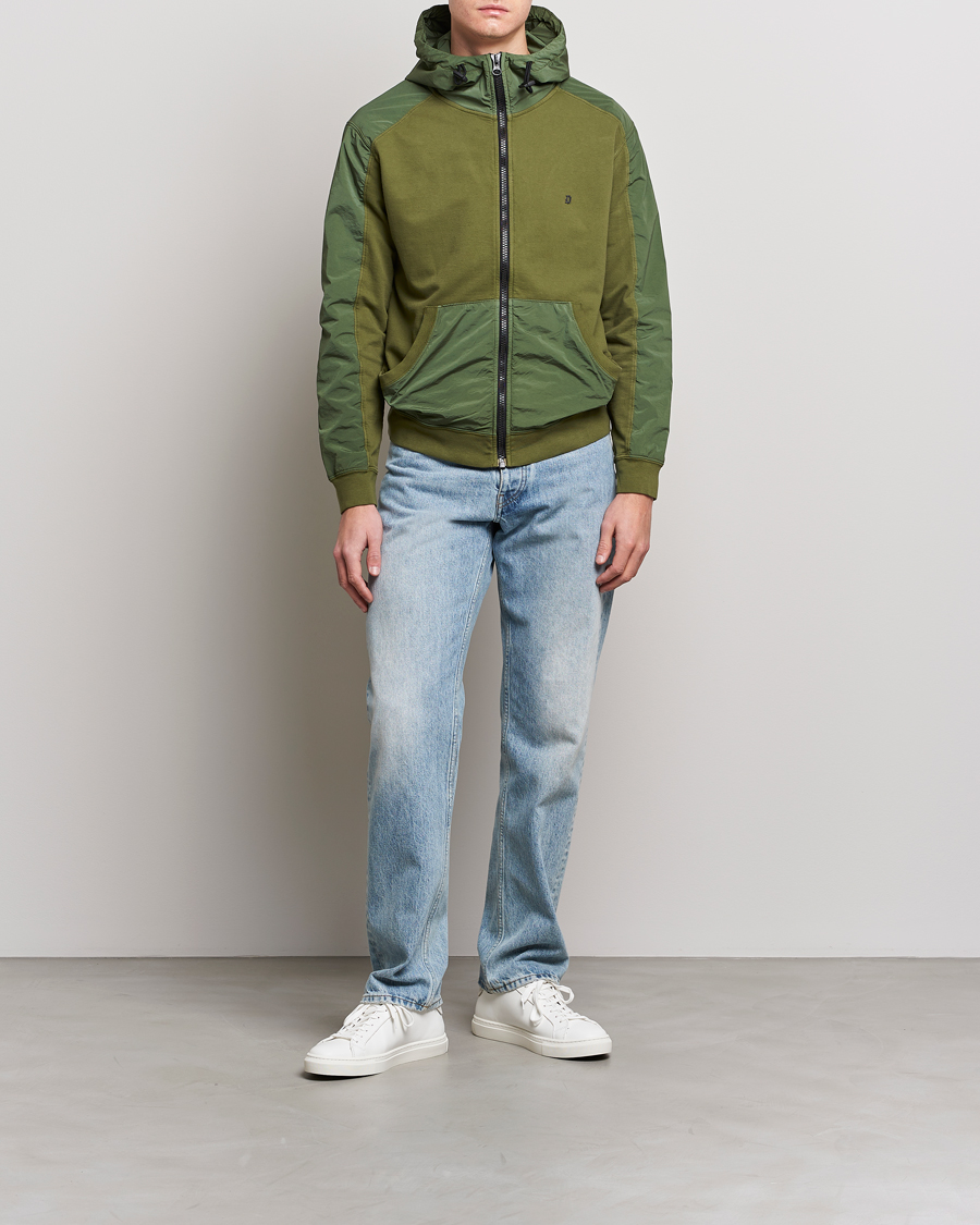 Herr | Tröjor | Dondup | Full Zip Hoodie Jacket Olive