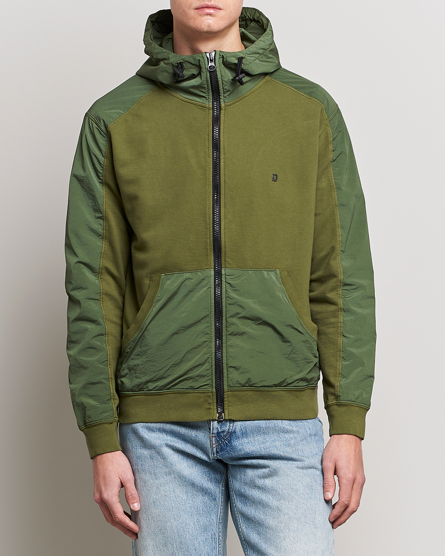 Herr | Tröjor | Dondup | Full Zip Hoodie Jacket Olive