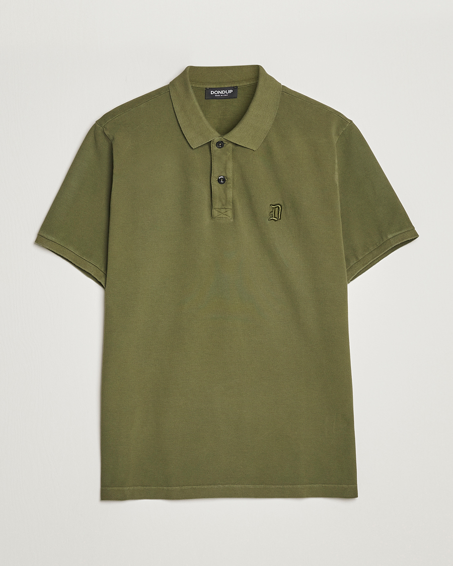 Herr | Pikéer | Dondup | Cotton Pique Olive