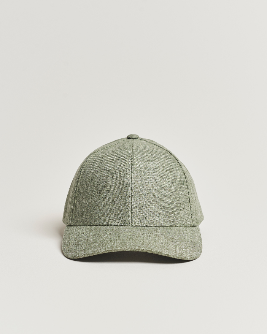 Herr | Varsity Headwear Linen Baseball Cap Pistachio Green | Varsity Headwear | Linen Baseball Cap Pistachio Green