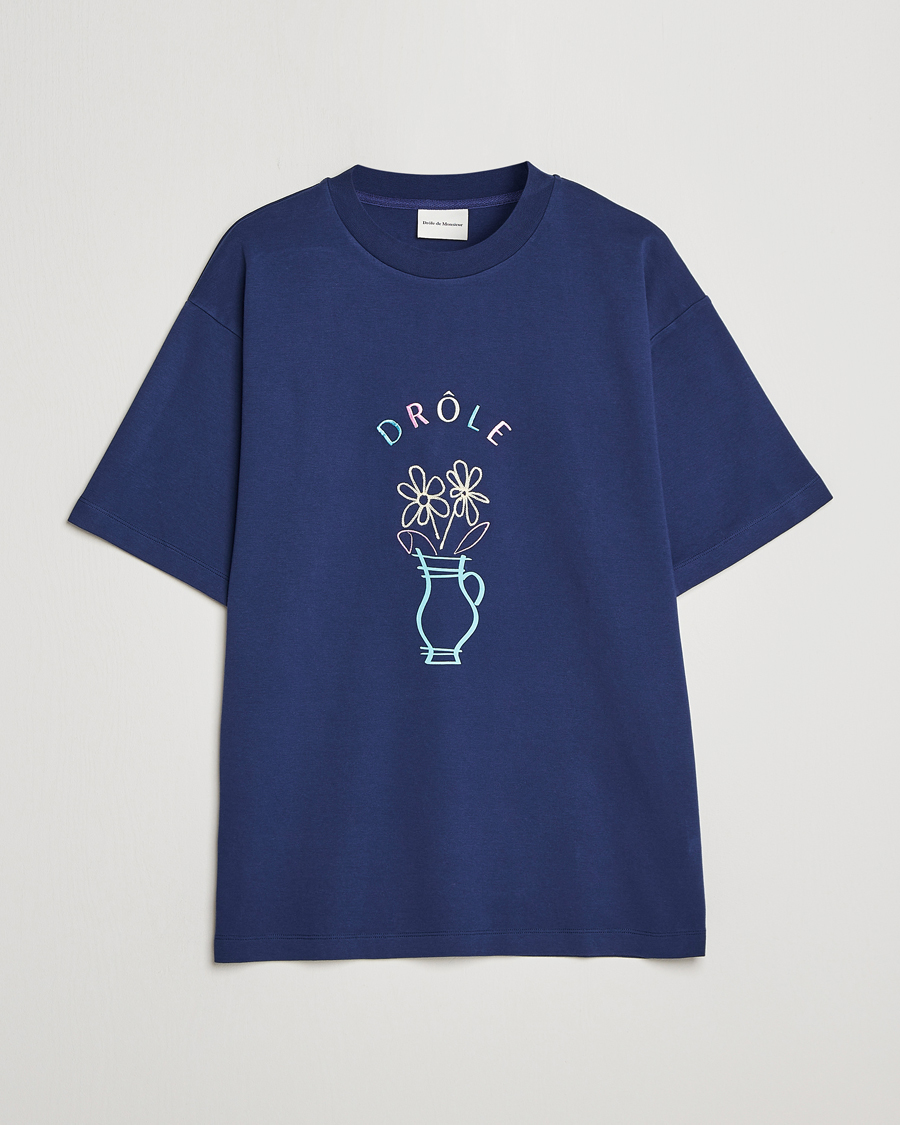 Herr | T-Shirts | Drôle de Monsieur | Pot de Fleur T-Shirt Navy